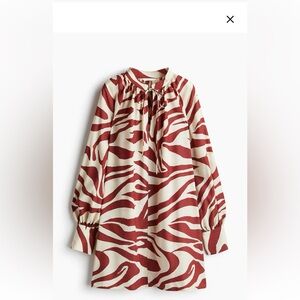 H&M Oversized Woven Dress with Balloon Sleeves-Size Small